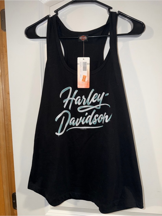 Harley-Davidson Tops - Harley-Davidson Black Tank Top with Mint Script Logo